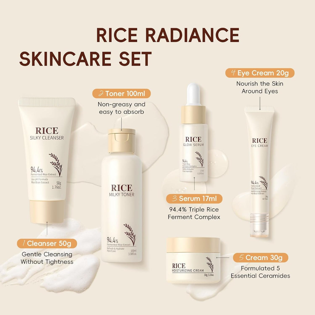 Set hidratante de cuidado de la piel de arroz coreano \u2013 Radian...