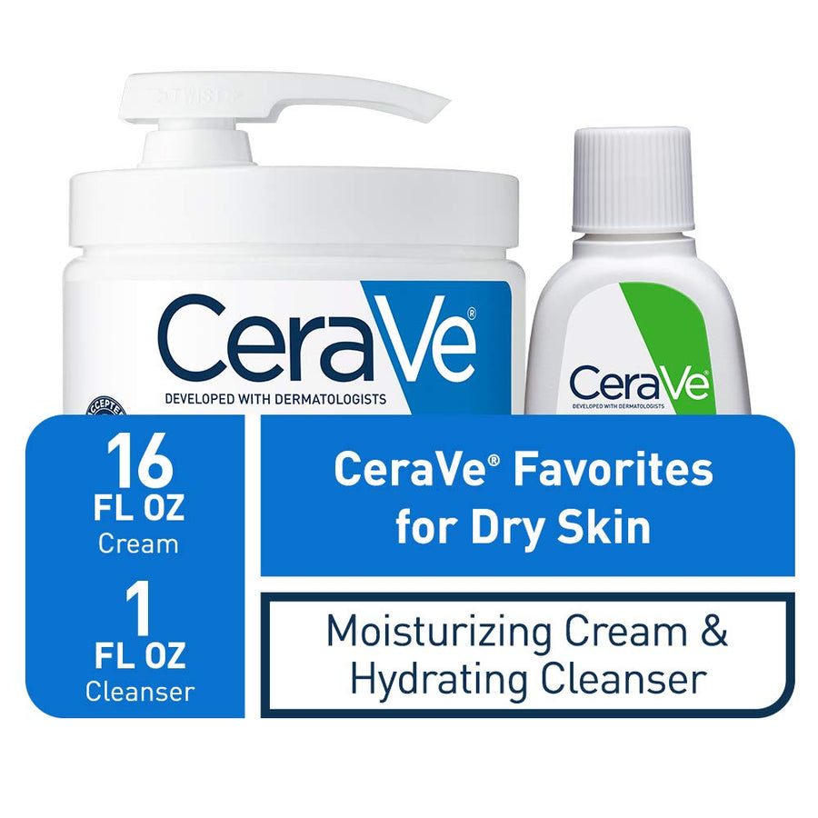 CeraVe Crema Hidratante y Limpiador Facial Hidratante Set de Cuidad...