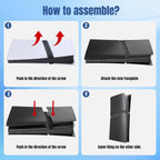 Placas de cubierta para PS5 Pro Digital Edition, accesorios de placas frontales mate compatibles con consola PlayStation 5 Pro, carcasa lateral de repuesto ABS (negro)