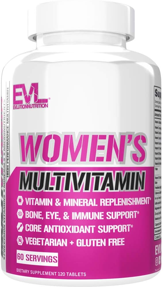 Evlution Nutrition Multivitamínico para mujer, vitaminas y minerale...