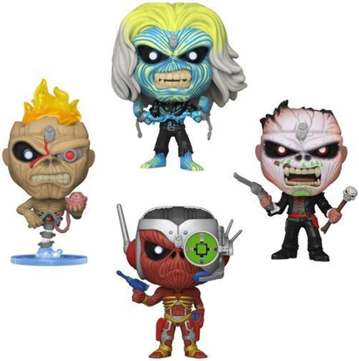 FUNKO Pop! Rocks: Iron Maiden \u2013 Eddie 4PK Glow in the Dark Box...