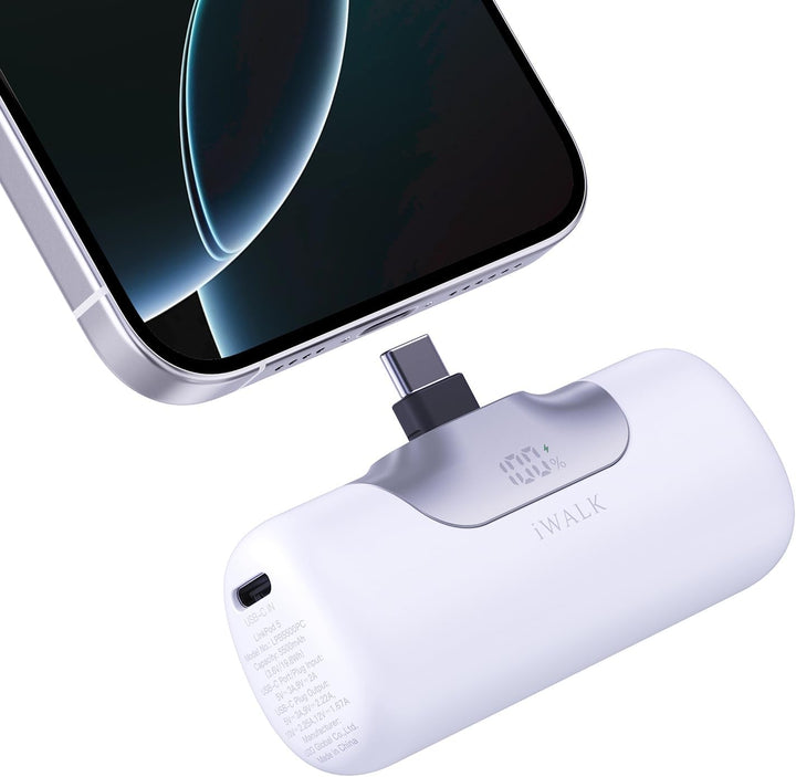 iWALK Cargador portátil de 5500 mAh Banco de energía pequeño de pró...