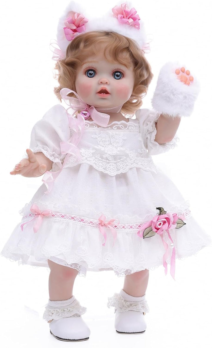 Cloveray Muñeca Bebé, Muñeca Reborn Toddler Realista de 18 Pulgadas...