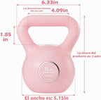 KHTO Pesas Rusas para Ejercicio de Fitness - Juego de Pesas Rusas de Fuerza en Rosa, Mancuernas para Equipo de Gimnasio en Casa