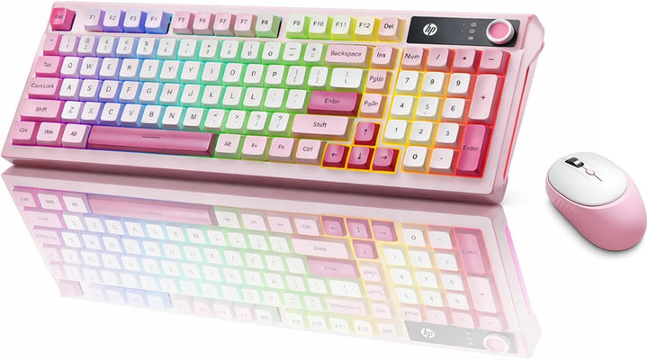 HP K500F - Combo de teclado y mouse, teclado inalámbrico para juego...