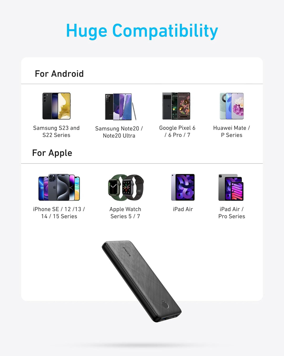 Anker Banco de energía (PowerCore 10K), batería compacta de 10,000...