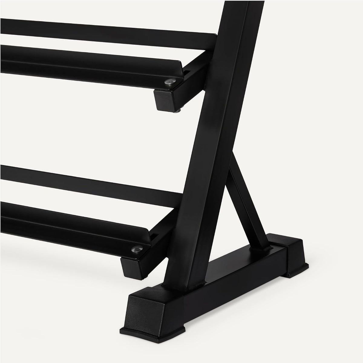 Amazon Basics Soporte de pesas ajustable de 3 niveles, solo soporte de acero resistente, negro