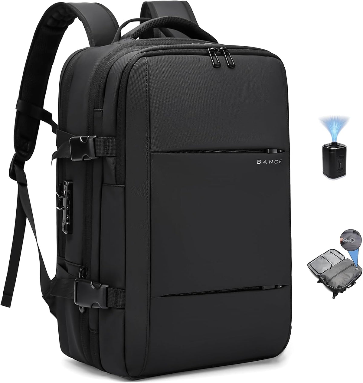 Mochila de vacío de aire BANGE, Negro