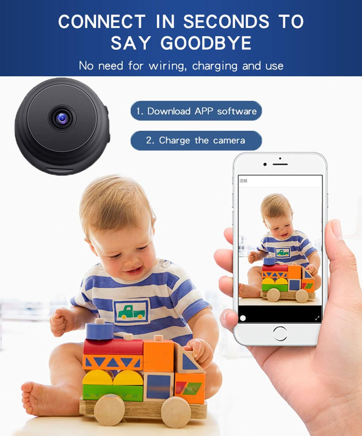 senri Mini cámara de seguridad 1080P HD WiFi para el hogar
