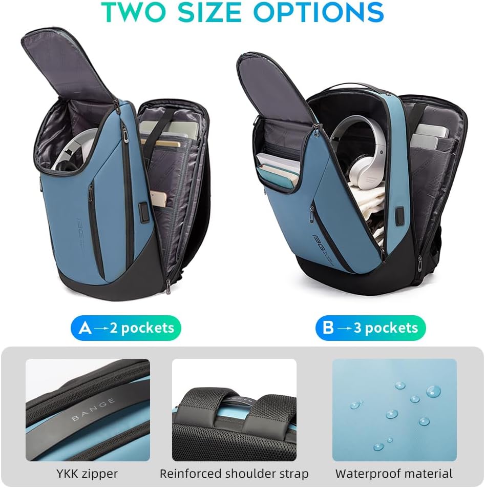 BANGE Mochila inteligente de negocios, impermeable, para laptop de...