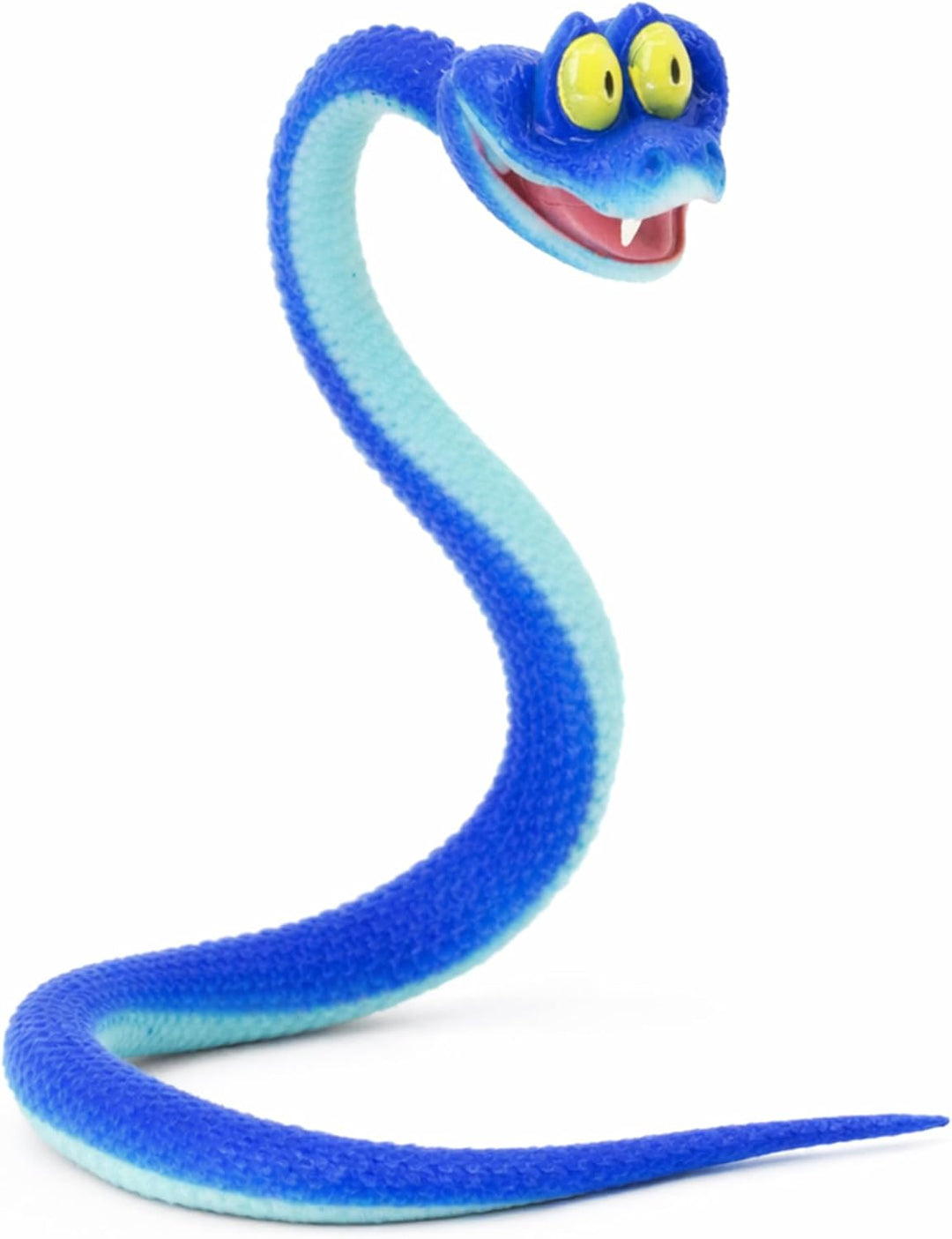 Juguete de PVC de serpiente de dibujos animados azul de 13