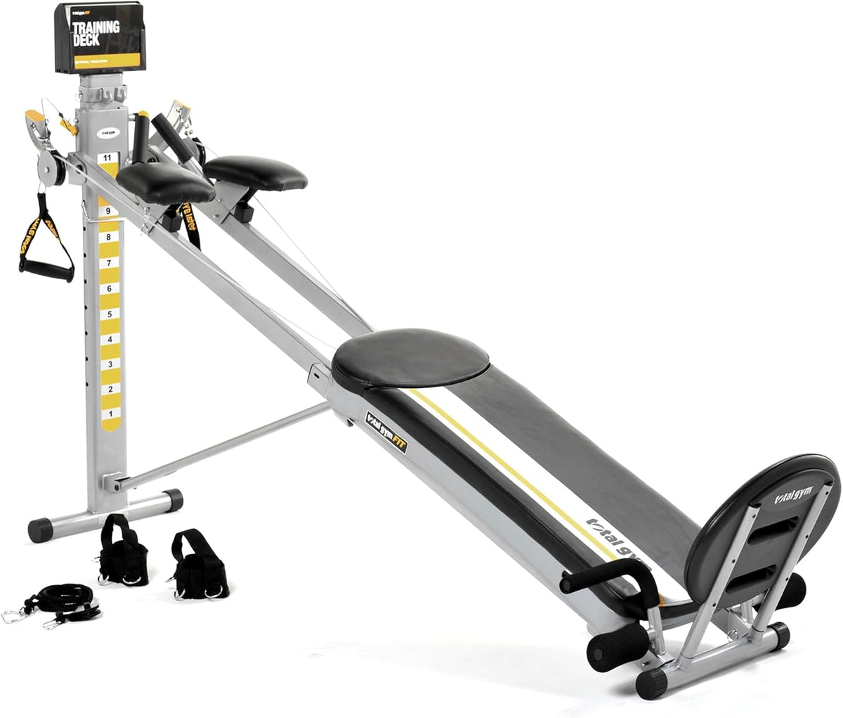 Total Gym Máquina de Entrenamiento de Cuerpo Completo, Equipo de Ejercicio FIT para el Hogar con 12 Niveles de Resistencia - Sistema de Fitness Ajustable y Portátil para Entrenamiento de Peso y