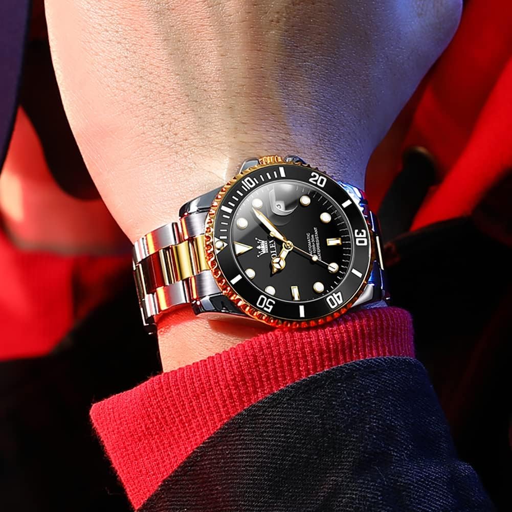 OLEVS Reloj Automático Mecánico para Hombre de Lujo, Recia Carga Automática