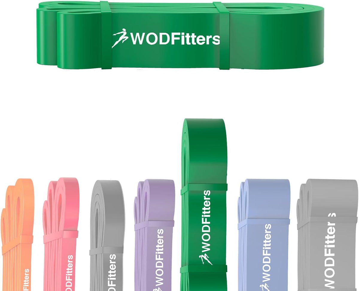 WODFitters Banda de Asistencia para Dominadas para Estiramientos, Entrenamientos de Movilidad, Calentamiento, Recuperación, Levantamiento de Potencia, Fitness en Casa y Ejercicio..