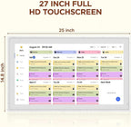 Calendario digital de 27 pulgadas, planificador familiar inteligente