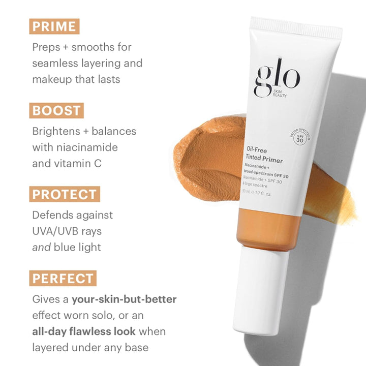 Glo Skin Beauty Imprimación tintada sin aceite SPF 30, (profundidad...