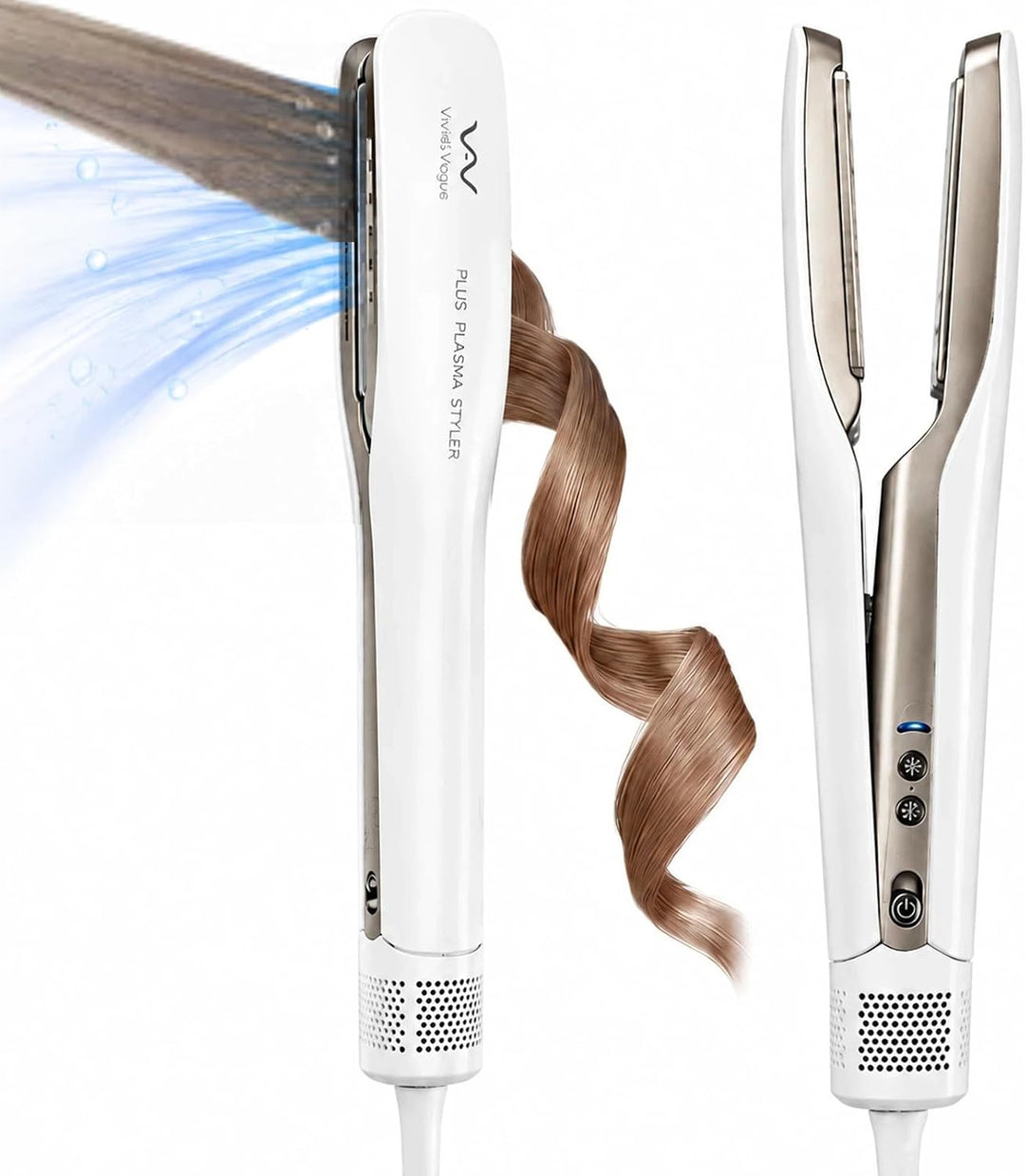VAV Alisador de cabello 2 en 1 para cabello húmedo a seco con flujo...