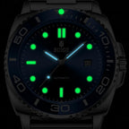 Nuevo reloj mecánico totalmente automático para hombre, calendario de acero inoxidable, bisel giratorio de moda, moda, luz nocturna, impermeable, A8-2