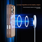 Funda compatible con iPhone 16 Pro con soporte, color marrón desierto