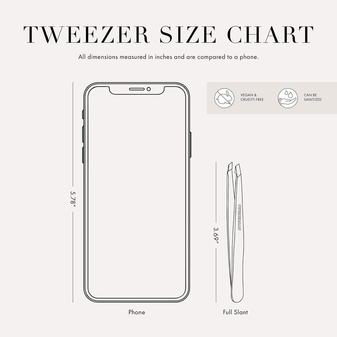 Tweezerman - Pinza inclinada exclusiva azul de noche, pinzas para d...
