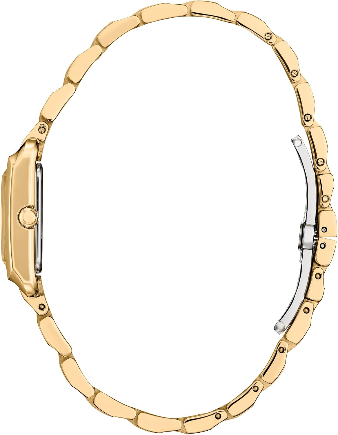 Citizen Bianca EW5602-57D - Reloj de pulsera de acero inoxidable dorado con esfera blanca de 0.866 in