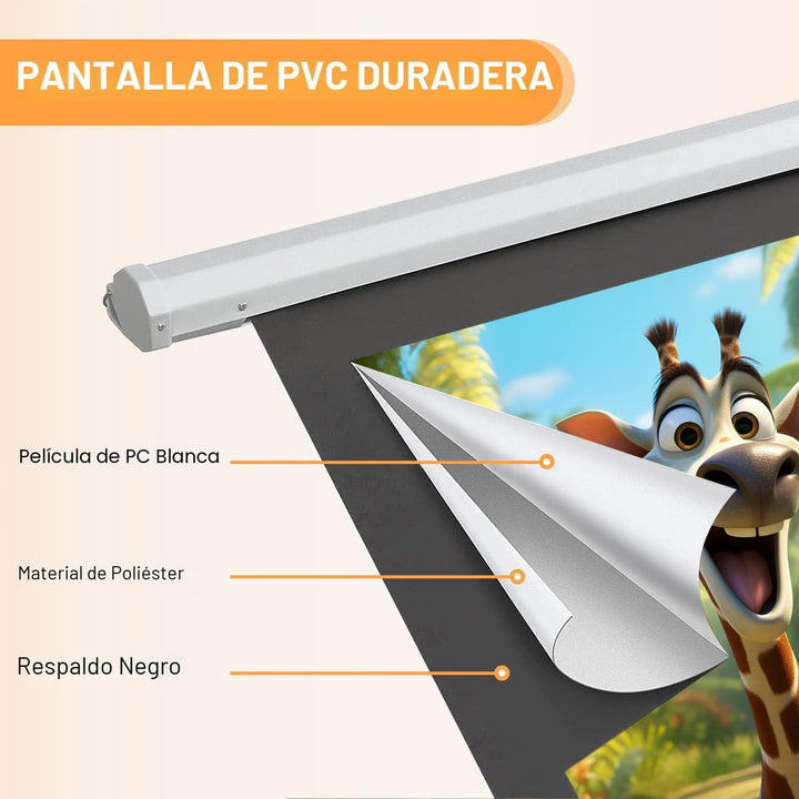 YODOLLA 150" Pantalla de Proyector Motorizada 16:9, Pantalla de...
