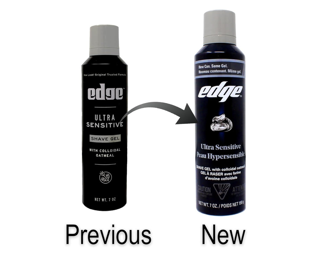 Edge Gel de afeitado ultra sensible, sin fragancia, 7 onzas (paquet...