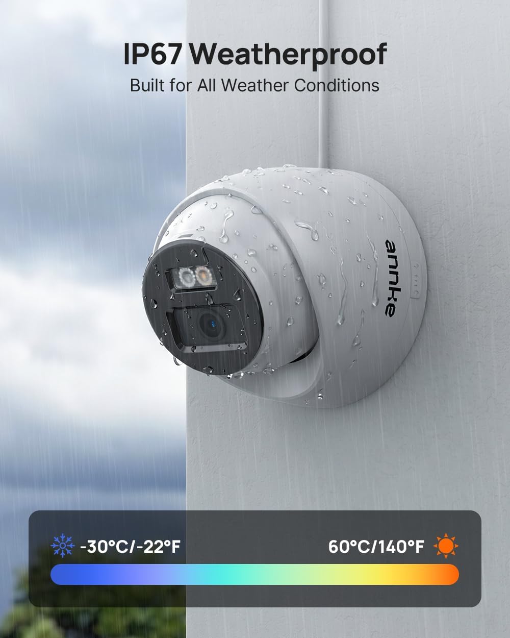 ANNKE Cámara de seguridad C800 4K PoE con detección de humanos\/veh...