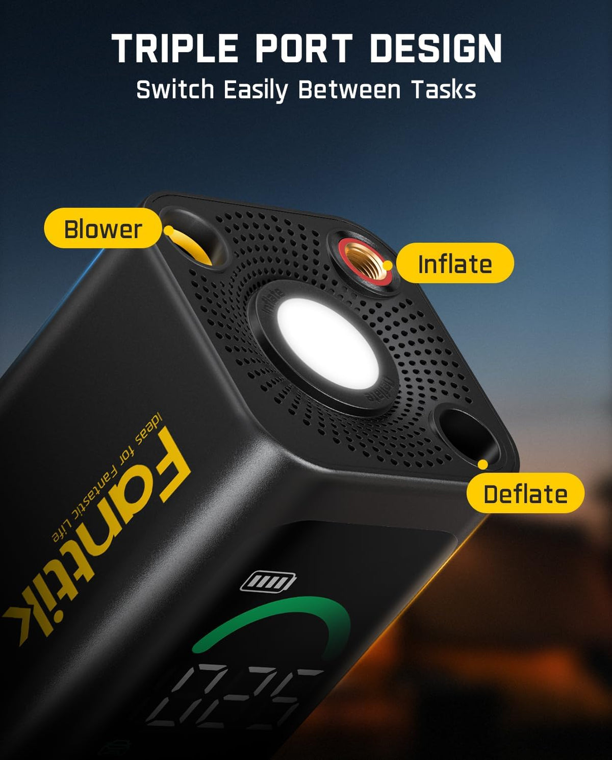 Fanttik X10 Inflador de Neumáticos Cruz Compresor de Aire Portátil,...