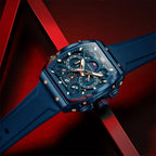 OLEVS Relojes para Hombre Casual Lujo Cara Grande Cronógrafo Multifuncional Relojes de Hombre Correa de Silicona/Nylon Duradera 3 ATM Resistente al Agua Reloj de Hombre Fecha Fase Lunar Reloj