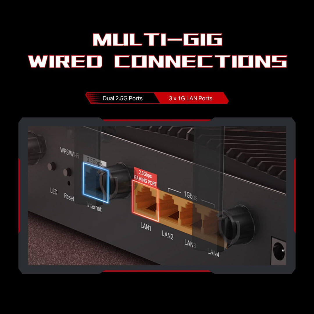 TP-Link Enrutador de juegos WiFi 7 de doble banda BE6500 Archer GE4...