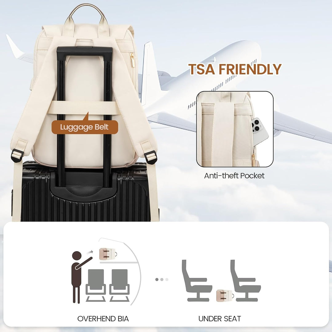 LOVEVOOK Mochila para computadora portátil para mujer, mochila de v...