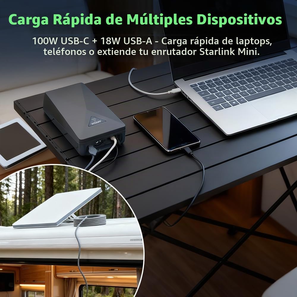 XTAR -Link MP158 Banco de energía portátil para Starlink Mini, ejec...