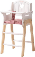ROBOTIME Silla alta de madera para muñeca de bebé, silla de muñeca
