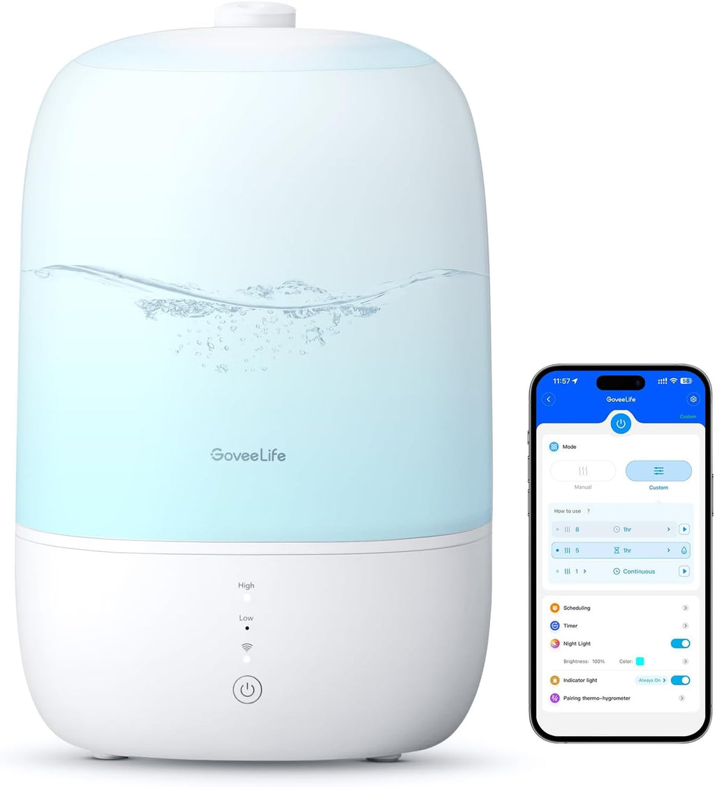 GoveeLife Humidificadores inteligentes para dormitorio, humidificador de