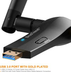 BrosTrend, adaptador WiFi de largo alcance (1200Mbps) de banda dual de 5 gigahertzios. Velocidad de red inalámbrica 867Mbps, 2.4 gigahertzios 300 Mbps; antenas WiFi 2 X 5dBi; USB 3.0. Compatible con Windows 10/8/7/XP, Linux Mint, Ubuntu, Raspbian