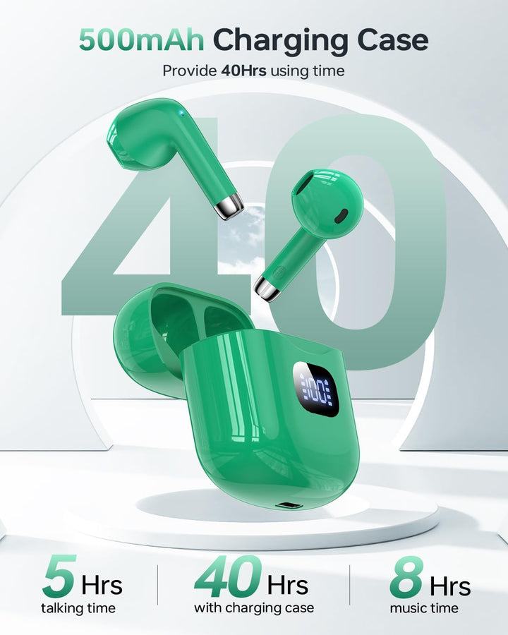 KTGEE Auriculares inalámbricos Bluetooth 5.3, reproducción de 40 ho...
