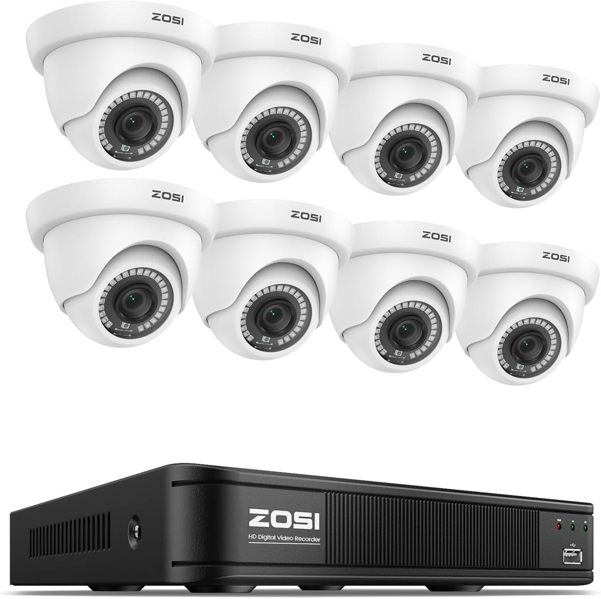 Sistema de cámaras de seguridad ZOSI 1080P H.265+ para el hogar, 5M...