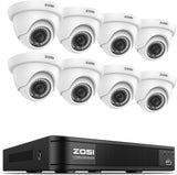 Sistema de cámaras de seguridad ZOSI 1080P H.265+ para el hogar, 5M...
