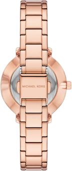 Reloj para mujer Michael Kors Pyper Two-Hand en acero inoxidable tono oro rosa (Modelo: MK7645SET)