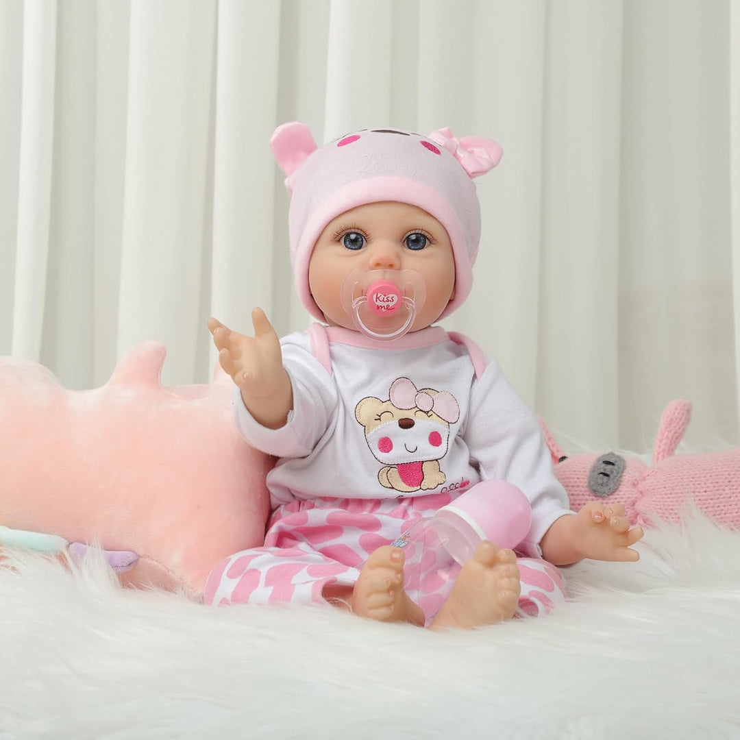 Kdudgso Muñecas Reborn Baby Girl de silicona realista de 22 pulgada...