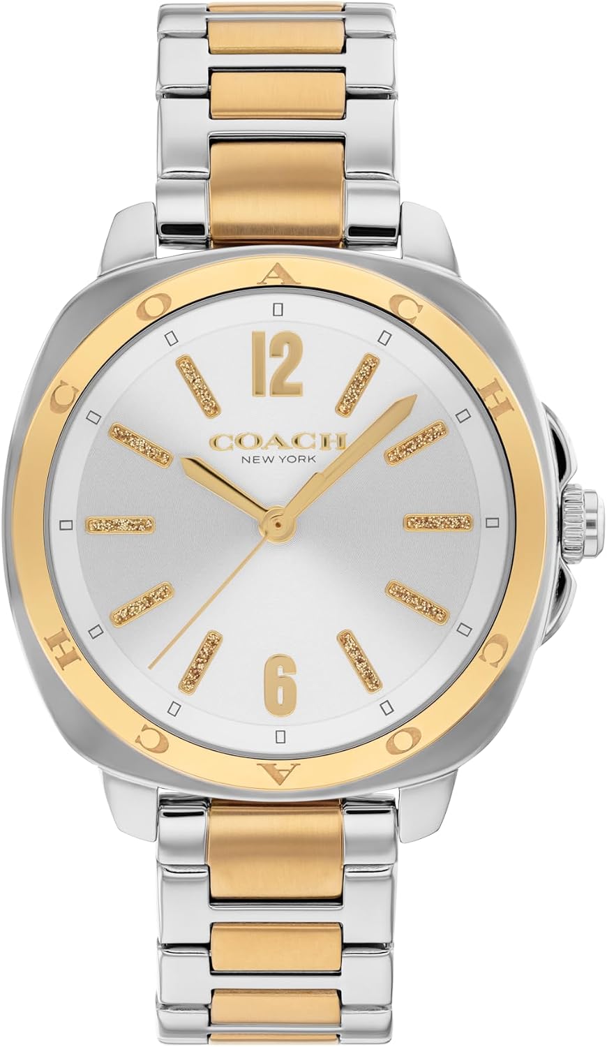 Reloj COACH Kitt para mujer con movimiento de cuarzo 3H – Caja de acero inoxidable de 34 mm – Brazalete tipo eslabón – Accesorio de moda elegante, regalo para ella