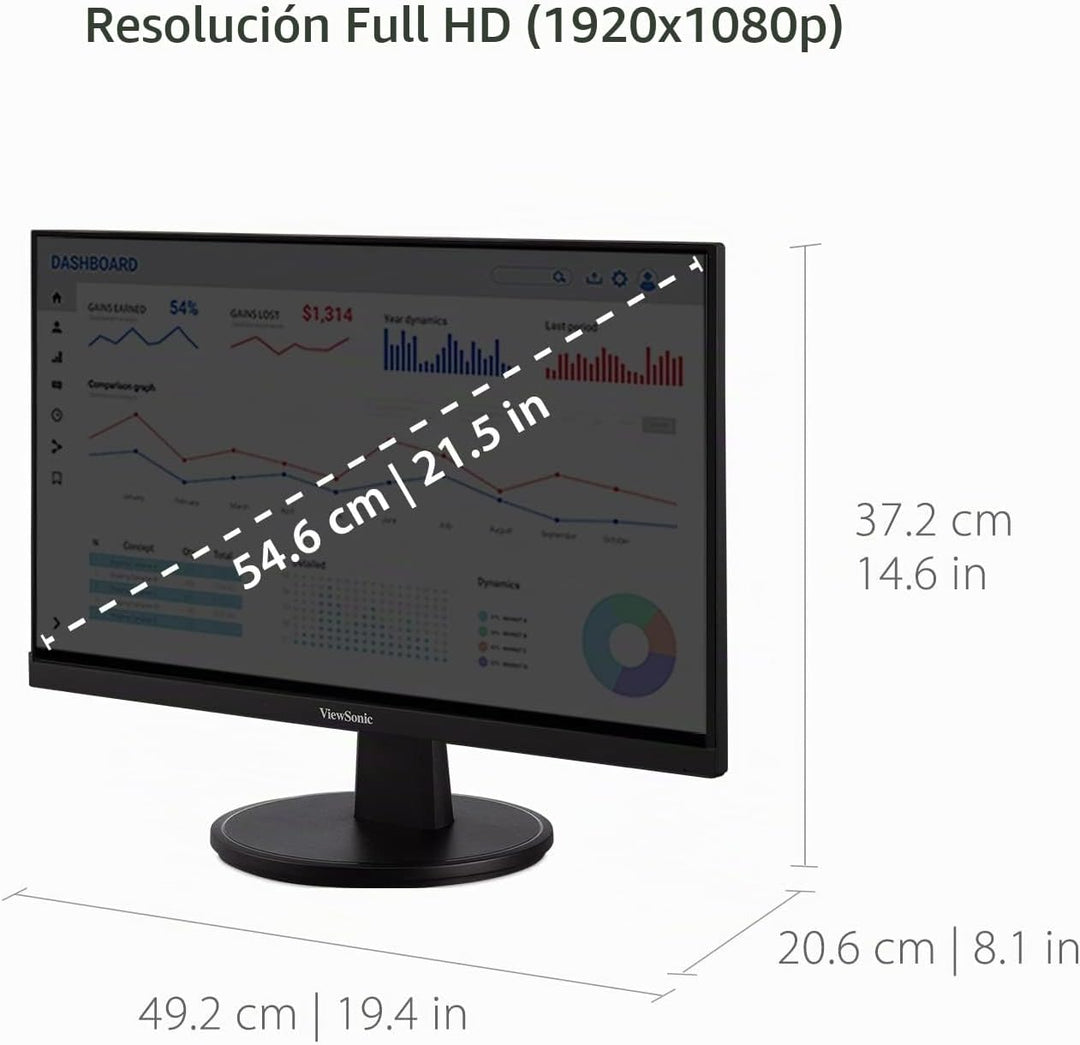 ViewSonic VS2247-MH Monitor de 22 pulgadas 1080p con 100Hz, FreeSyn...