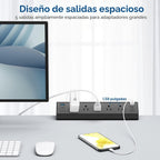 Jgstkcity Regleta de alimentación USB C, estación de carga rápida total de