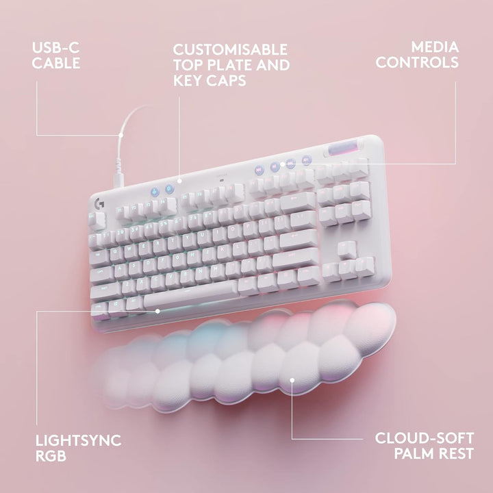 Logitech G teclado mecánico con cable G713 para juegos con iluminac...