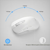 MageGee V990 - Combo de teclado y mouse inalámbricos cremosos, 99 t...