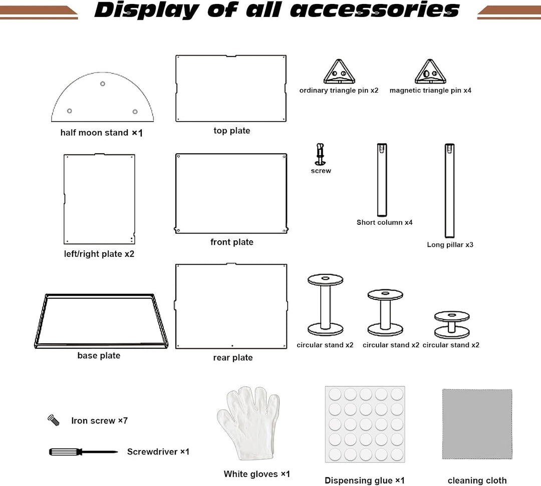 Vitrina acrílica para coleccionables, cajas transparentes de 5 nive...