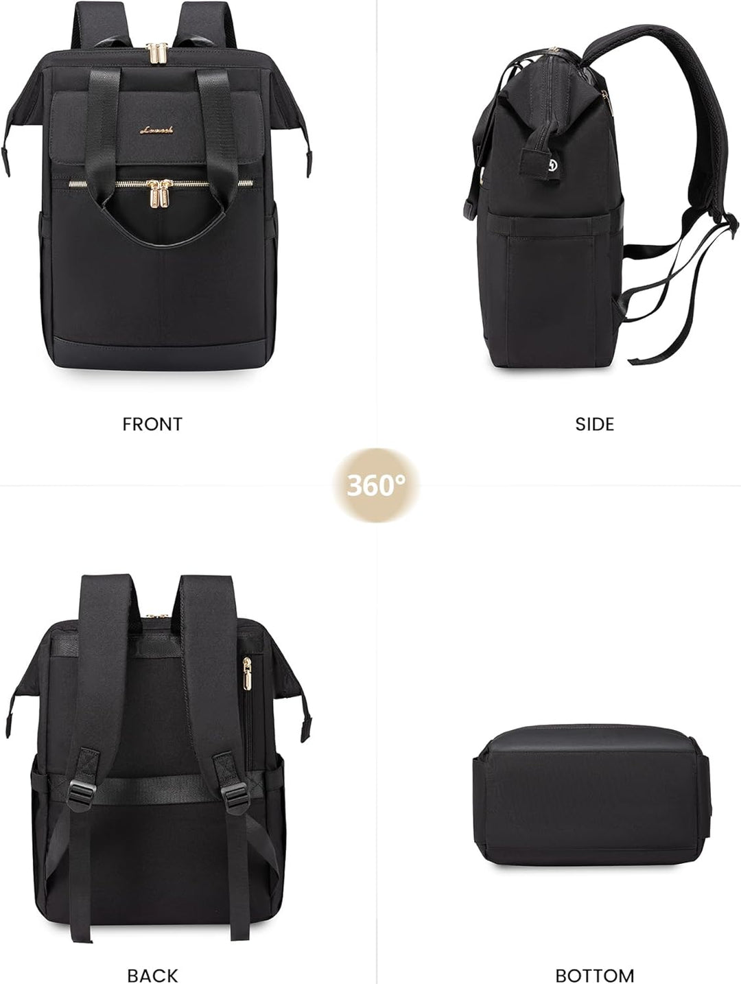 LOVEVOOK Mochila para laptop para mujeres, mochila de trabajo conve...