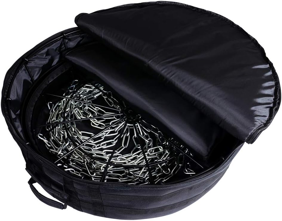 MVP Disc Sports Black Hole Lite - Cesta para golf de disco de 24 cadenas con bolsa de transporte
