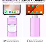 Unidad Flash para iPhone 256GB, Stick de Fotos 4 en 1 USB Tipo C, U...